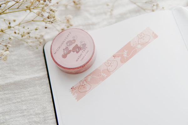 Cute Miso Bunny Washi Tape (FLORAL BLOBS)