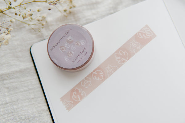 Cute Miso Bunny Washi Tape (MONSTERA)