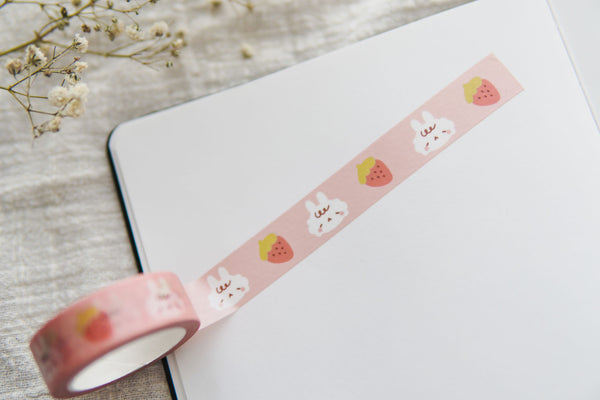 Cute Miso Bunny Washi Tape (STRAWBERRY)