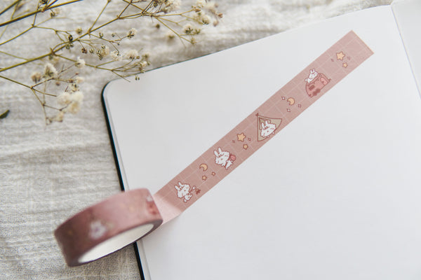 Cute Miso Bunny Washi Tape (CAMPING)