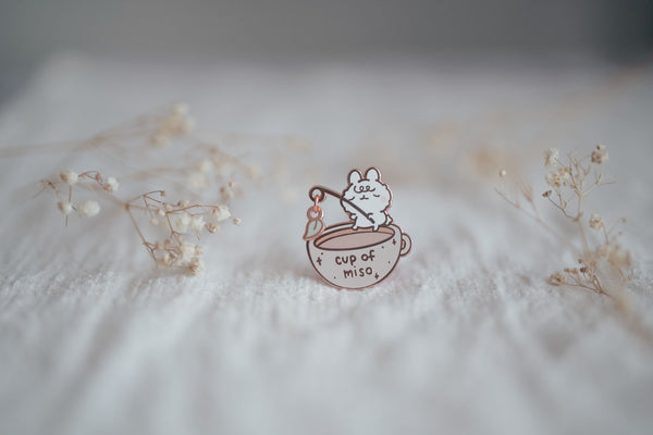 Miso Bunny "Cup of Miso" Hard Enamel Pin