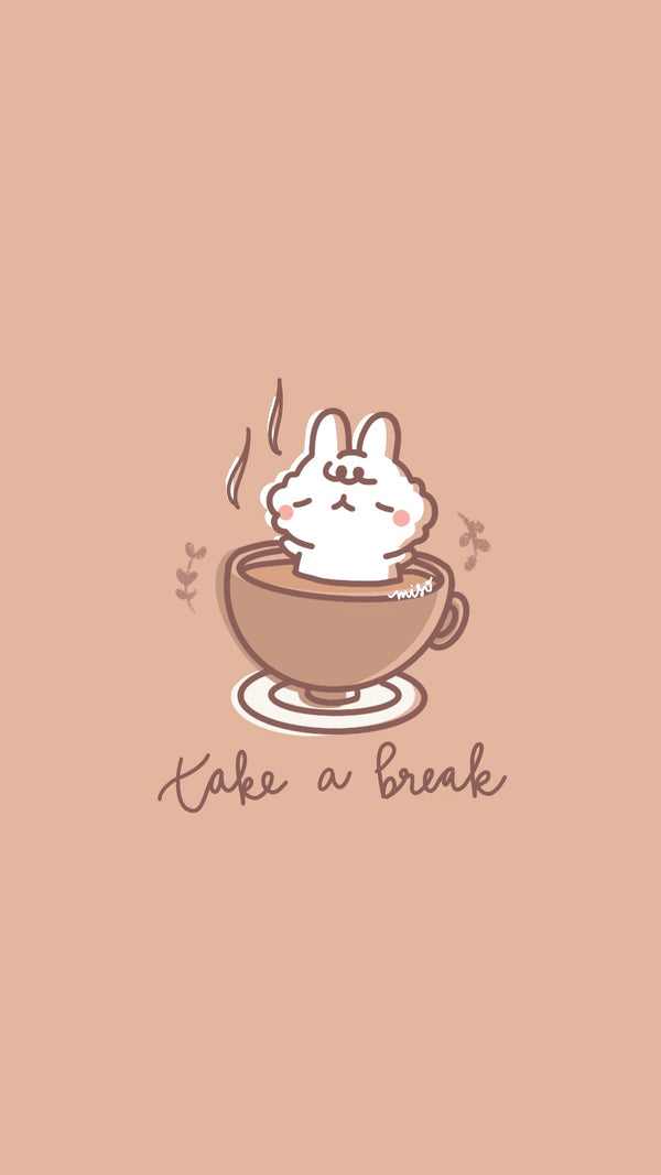 FREE Miso Bunny "Take a Break" Phone Wallpaper